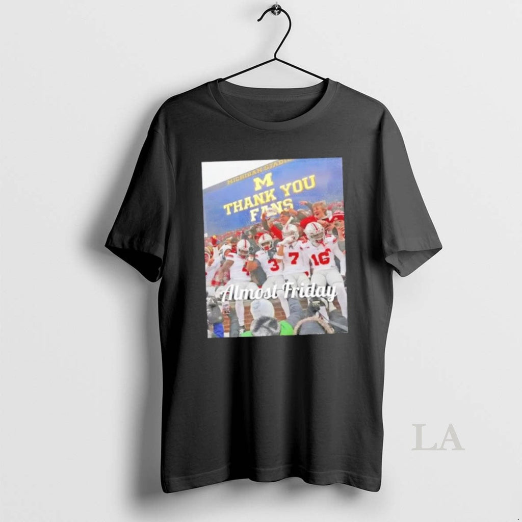 Original Almost Friday Michigan Stadium Thank You - Adult & Kids T-Shirts, Sweatshirts & Hoodies apparel design preview 1