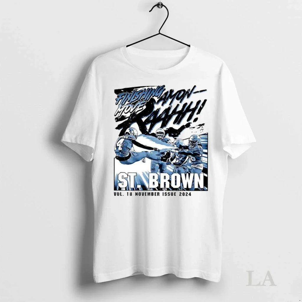 Original Amon Ra St Brown Detroit Kamehameha Vintage - Adult & Kids T-Shirts, Sweatshirts & Hoodies apparel design preview 1