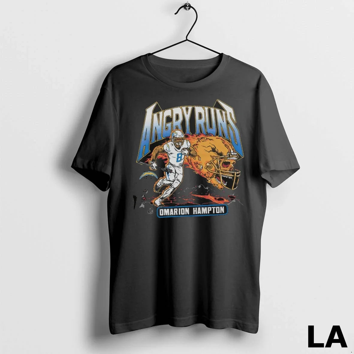 Original Angry Runs 2025 Angeles Chargers Omarion - Adult & Kids T-Shirts, Sweatshirts & Hoodies apparel design preview 1