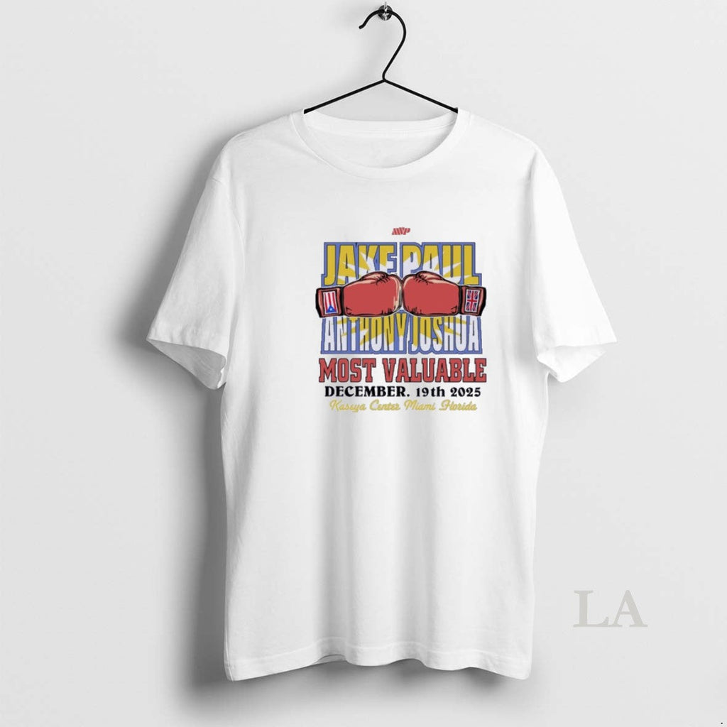 Original Anthony Joshua Vs Jake Paul Showdown - Adult & Kids T-Shirts, Sweatshirts & Hoodies apparel design preview 1