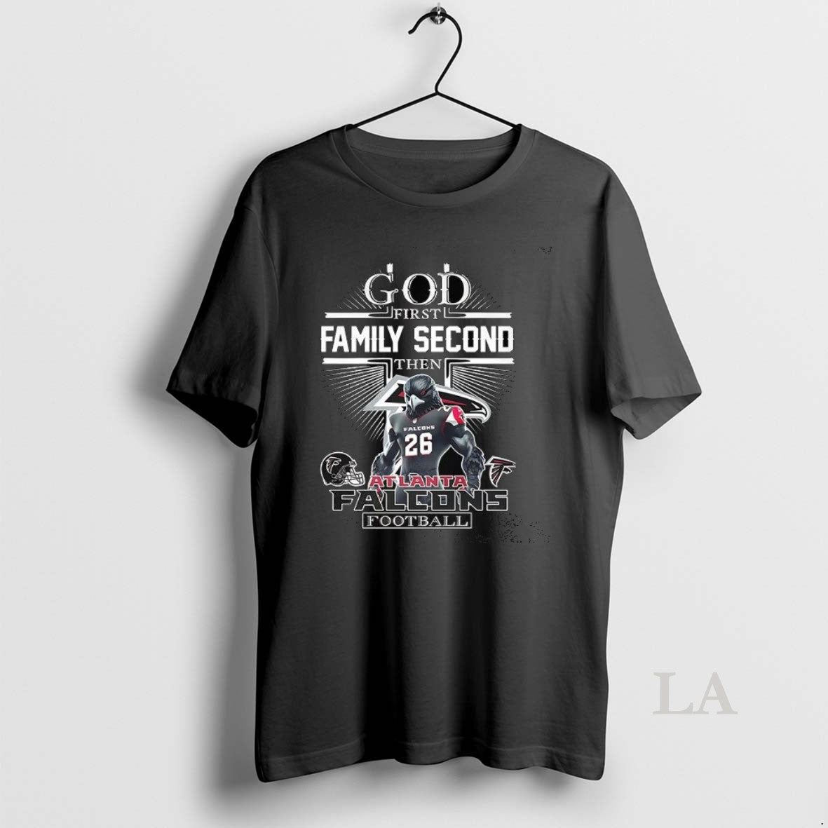 Original Atlanta Falcons God First Family Second Then - Adult & Kids T-Shirts, Sweatshirts & Hoodies apparel design preview 1