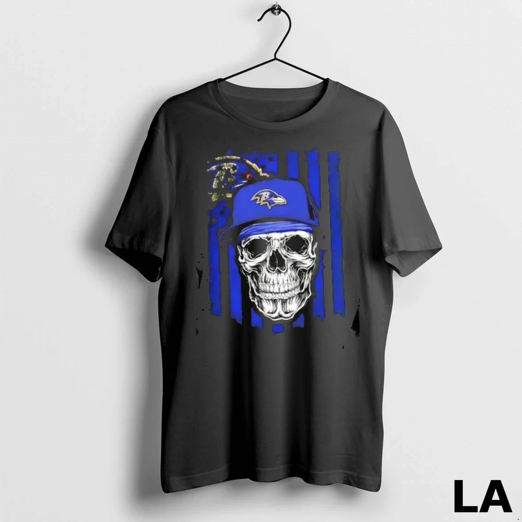 Original Baltimore Ravens Football Skull Hip Hop Us - Adult & Kids T-Shirts, Sweatshirts & Hoodies apparel design preview 1