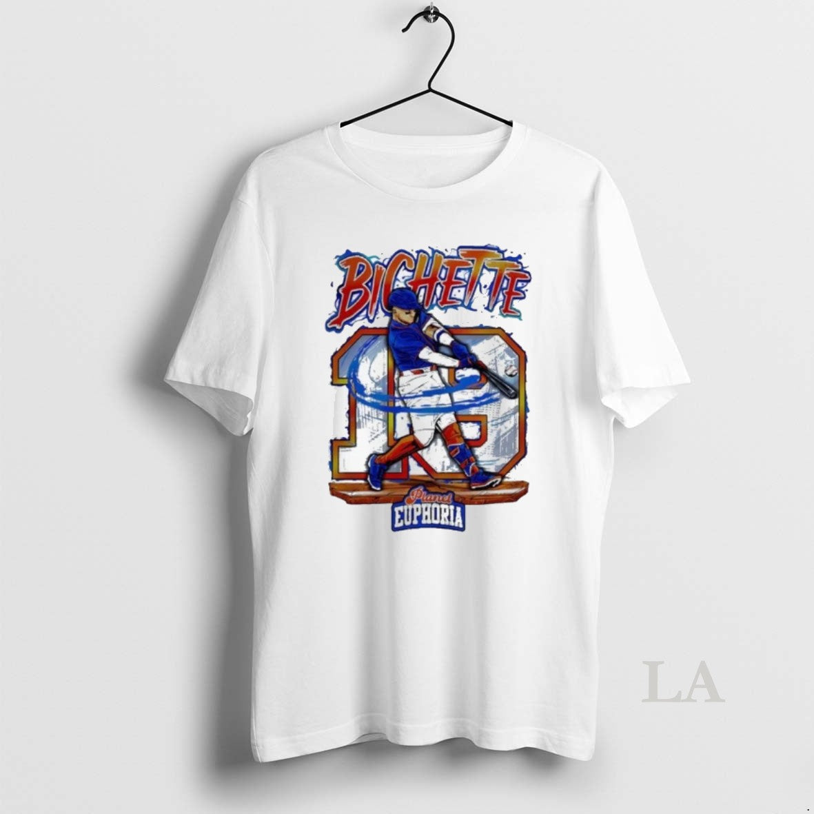 Original Bo Bichette New York Mets Hand Drawn Artwork - Adult & Kids T-Shirts, Sweatshirts & Hoodies apparel design preview 1