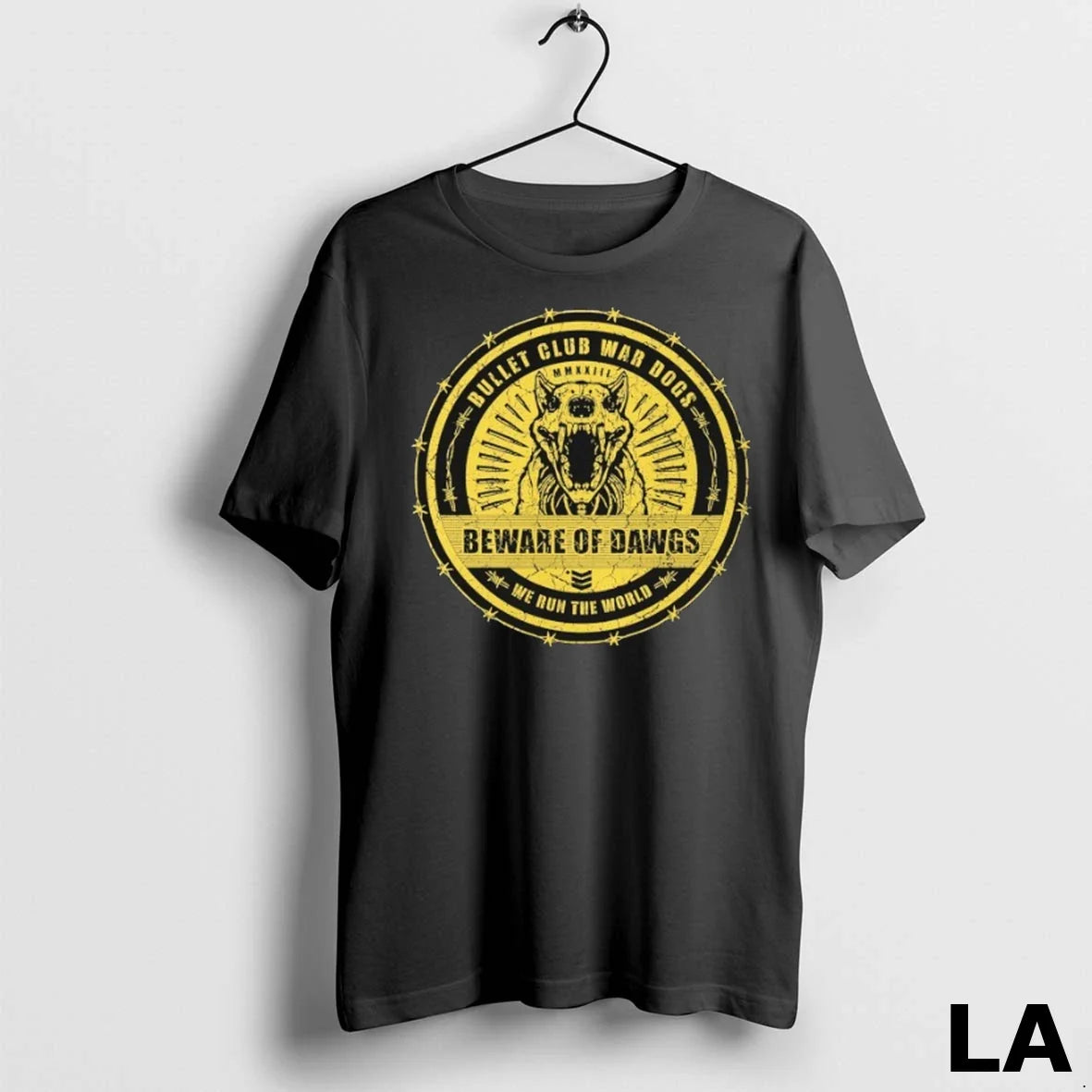 Original Bullet Club War Dogs Beware Of Dawgs We Run - Adult & Kids T-Shirts, Sweatshirts & Hoodies apparel design preview 1