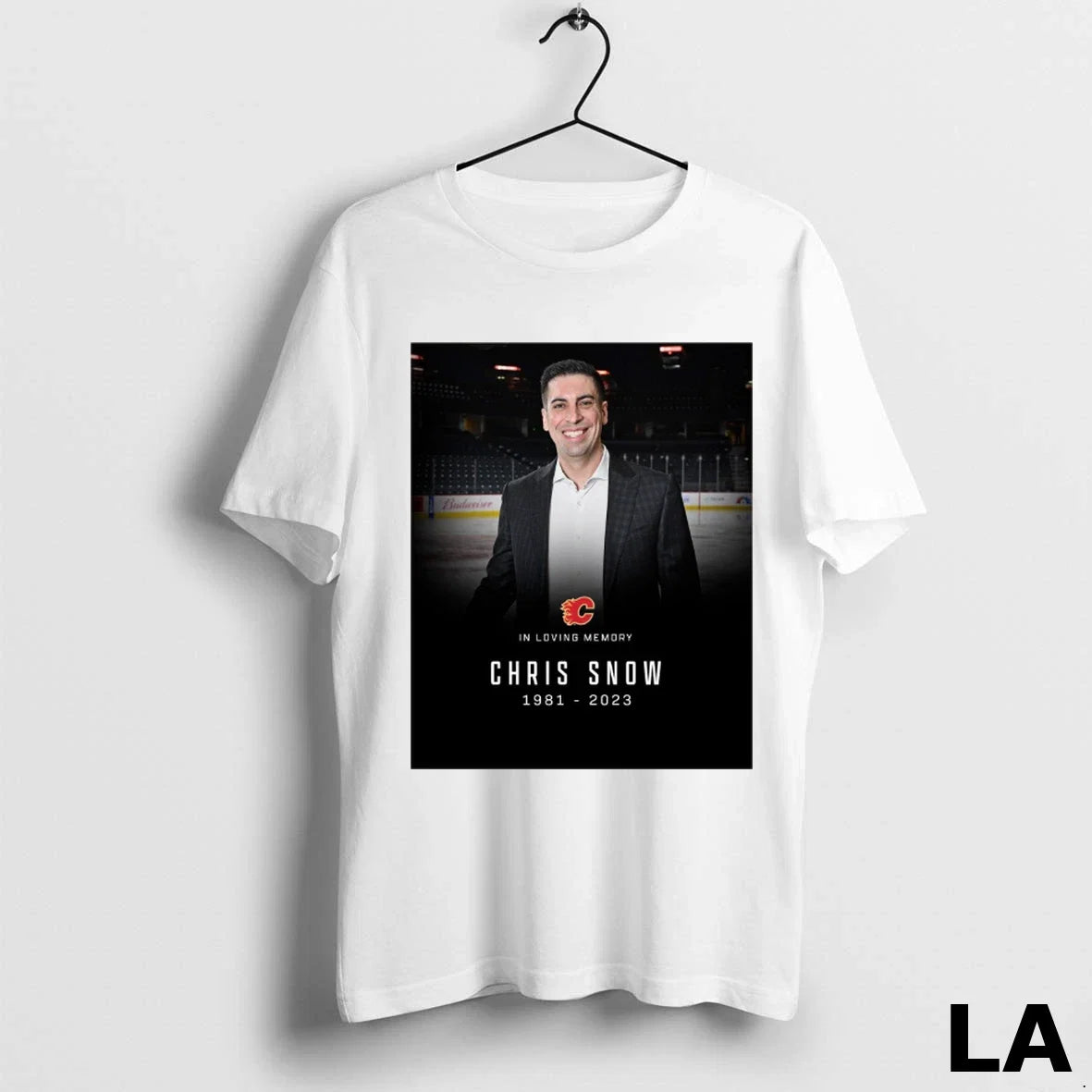 Original Calgary Flames In Loving Memory Chris Snow - Adult & Kids T-Shirts, Sweatshirts & Hoodies apparel design preview 1