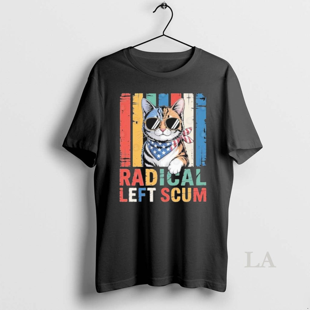 Original Cat Radical Left Scum Vintage - Adult & Kids T-Shirts, Sweatshirts & Hoodies apparel design preview 1