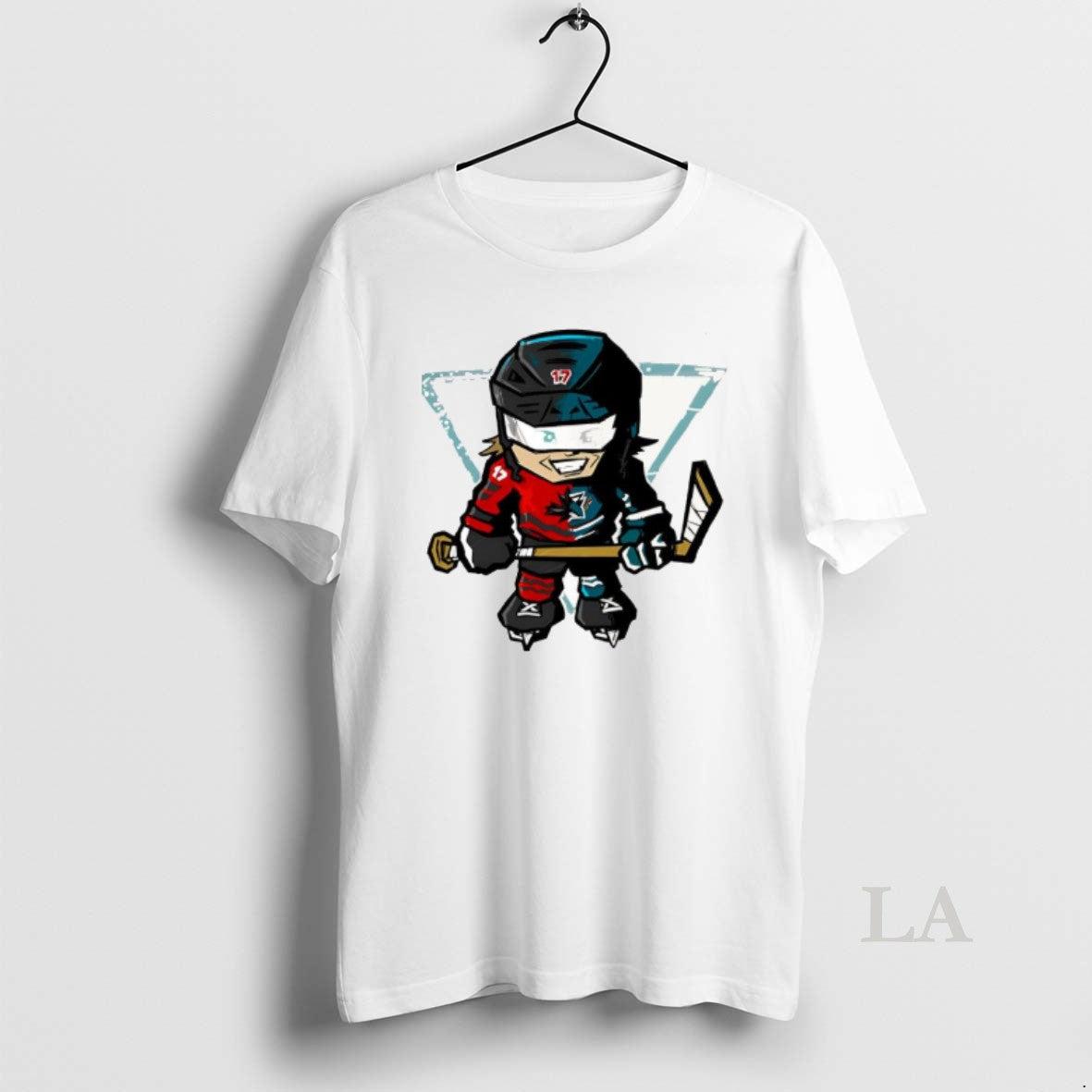 Original Chibi Hockey Player Team Canada San Jose - Adult & Kids T-Shirts, Sweatshirts & Hoodies apparel design preview 1