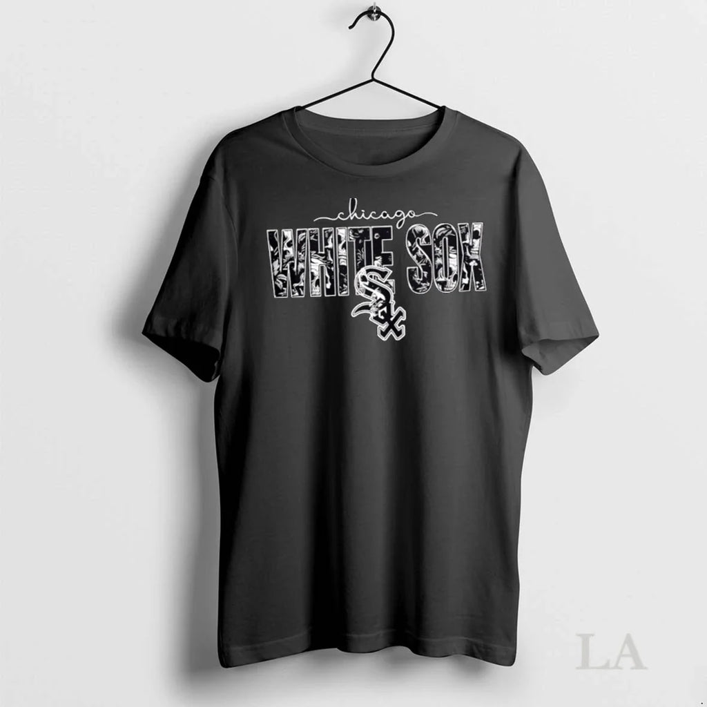 Original Chicago White Sox Skulls Floral Graphic - Adult & Kids T-Shirts, Sweatshirts & Hoodies apparel design preview 1