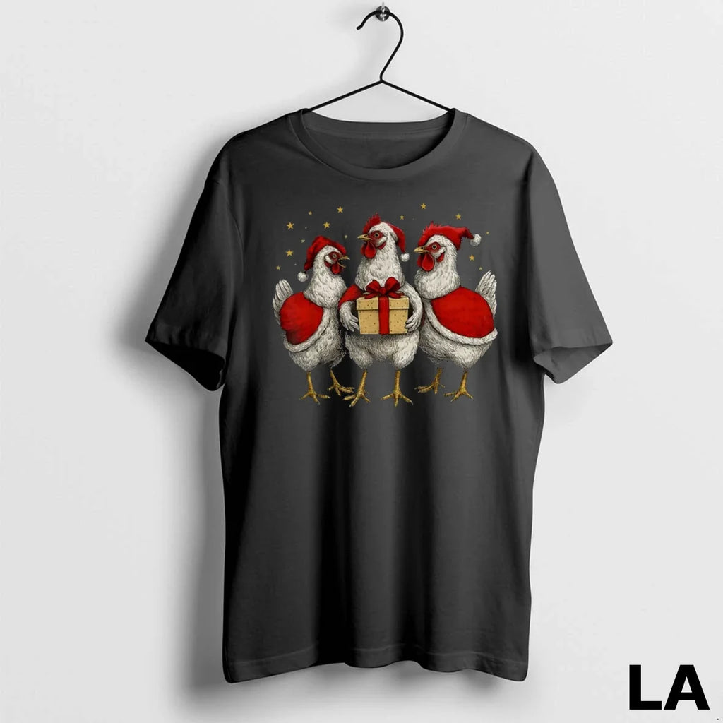Original Chicken Santa Xmas Tree Farm Merry Christmas - Adult & Kids T-Shirts, Sweatshirts & Hoodies apparel design preview 1