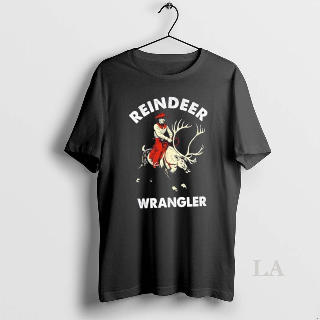Original Riding Reindeer Cowboy Cowgirl - Adult & Kids T-Shirts, Sweatshirts & Hoodies apparel design preview 1