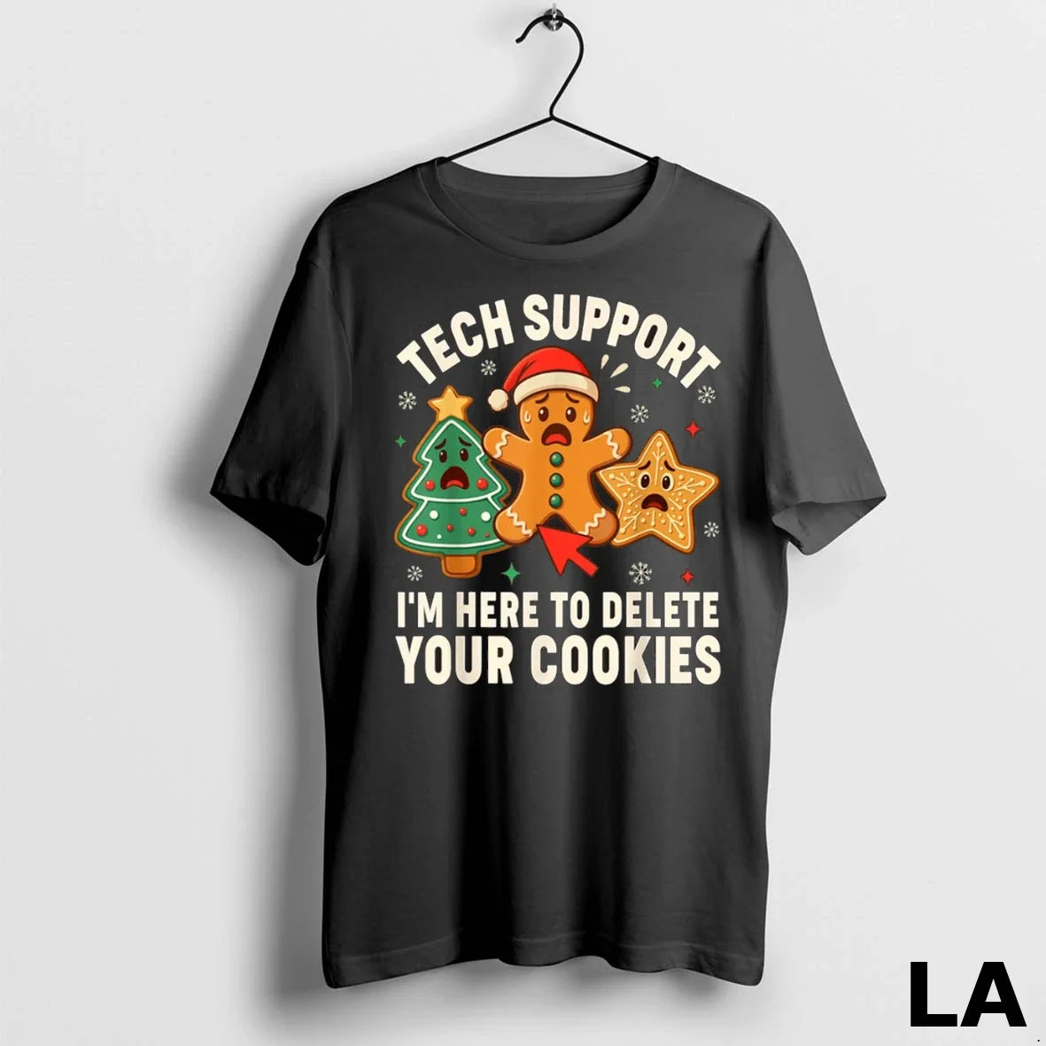 Original Christmas Tech Support Here To Delete - Adult & Kids T-Shirts, Sweatshirts & Hoodies apparel design preview 1