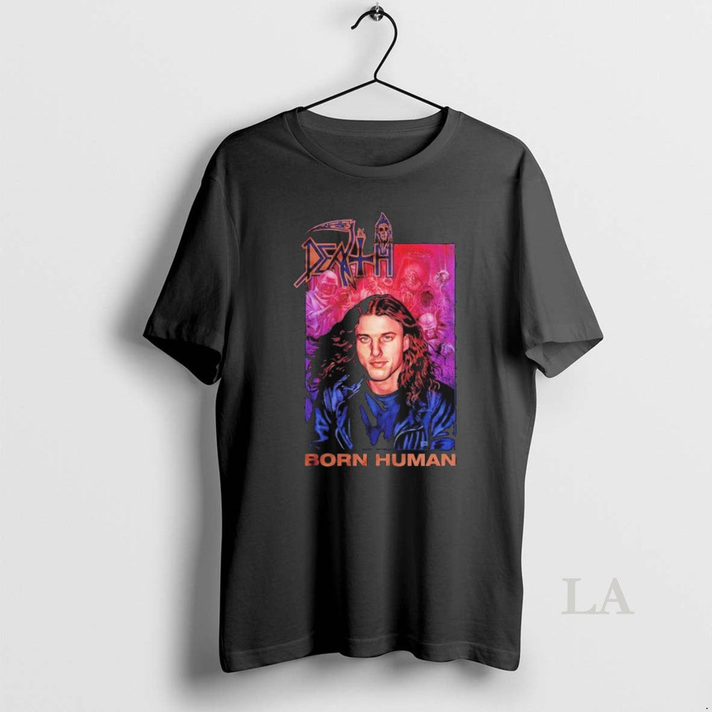 Original Chuck Schuldiner Born Human Life Music Death - Adult & Kids T-Shirts, Sweatshirts & Hoodies apparel design preview 1