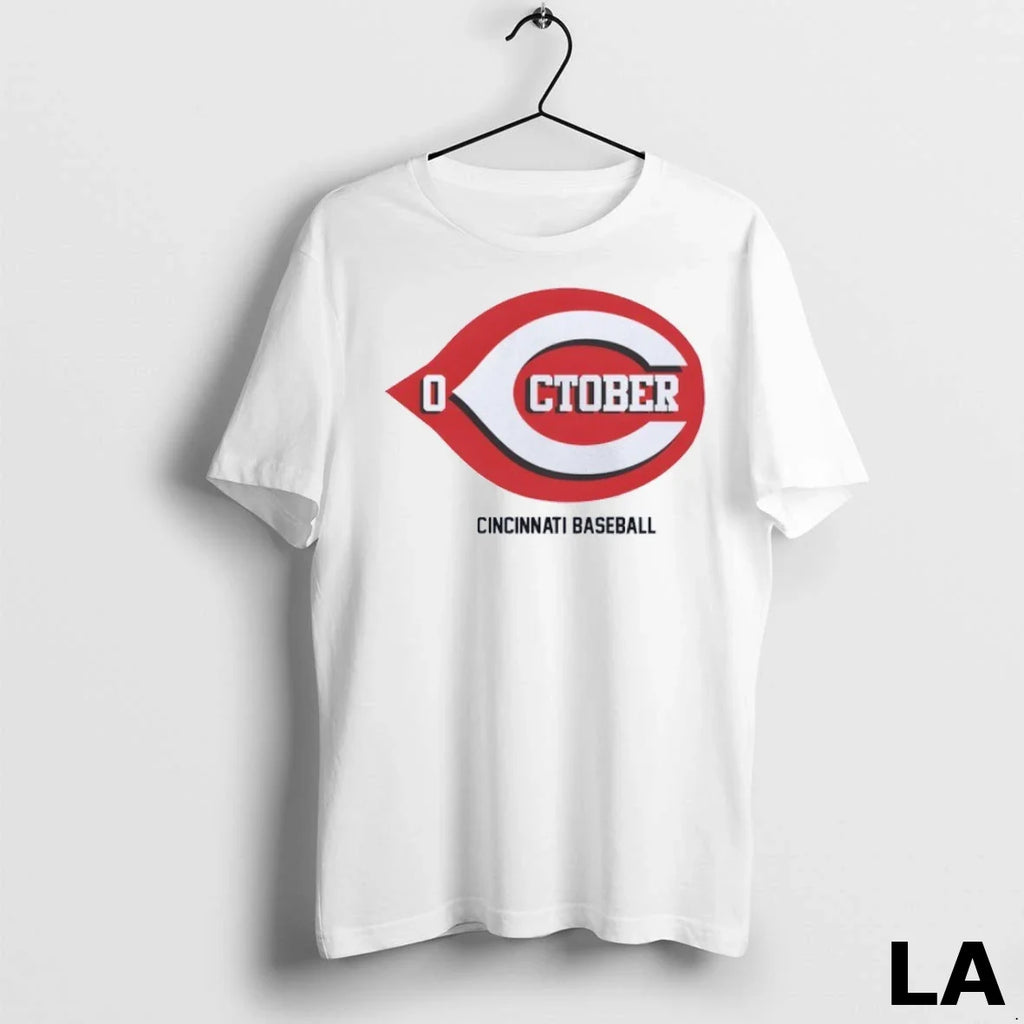 Original Cincinnati Reds October Baseball Mlb - Adult & Kids T-Shirts, Sweatshirts & Hoodies apparel design preview 1