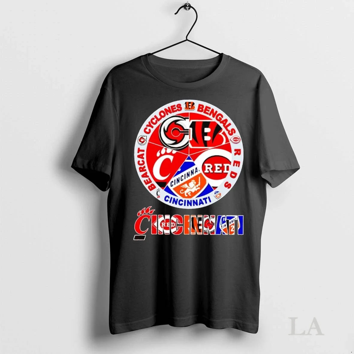 Original Cincinnati Sports Teams Logo - Adult & Kids T-Shirts, Sweatshirts & Hoodies apparel design preview 1