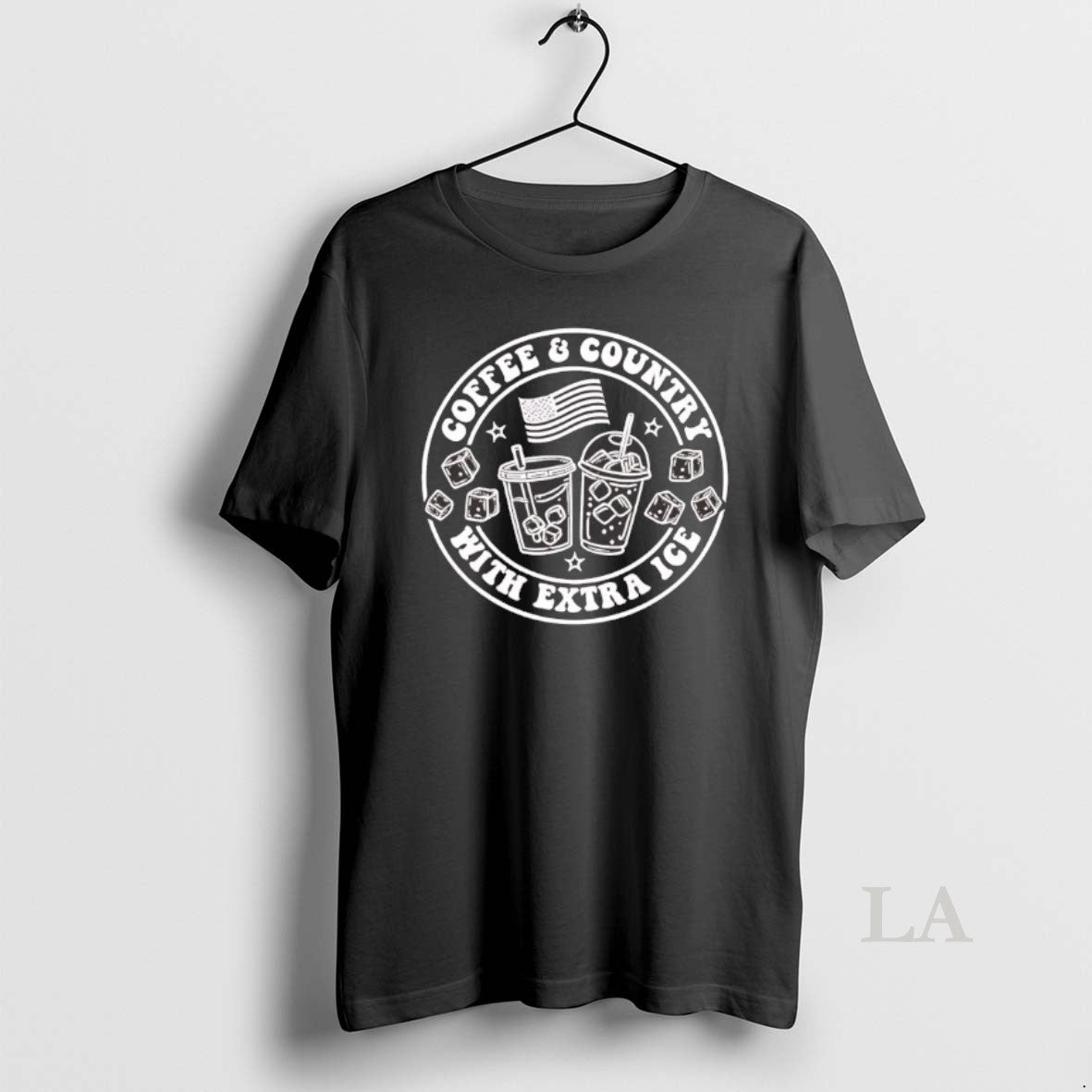 Original Coffee And Country With Extra Ice - Adult & Kids T-Shirts, Sweatshirts & Hoodies apparel design preview 1