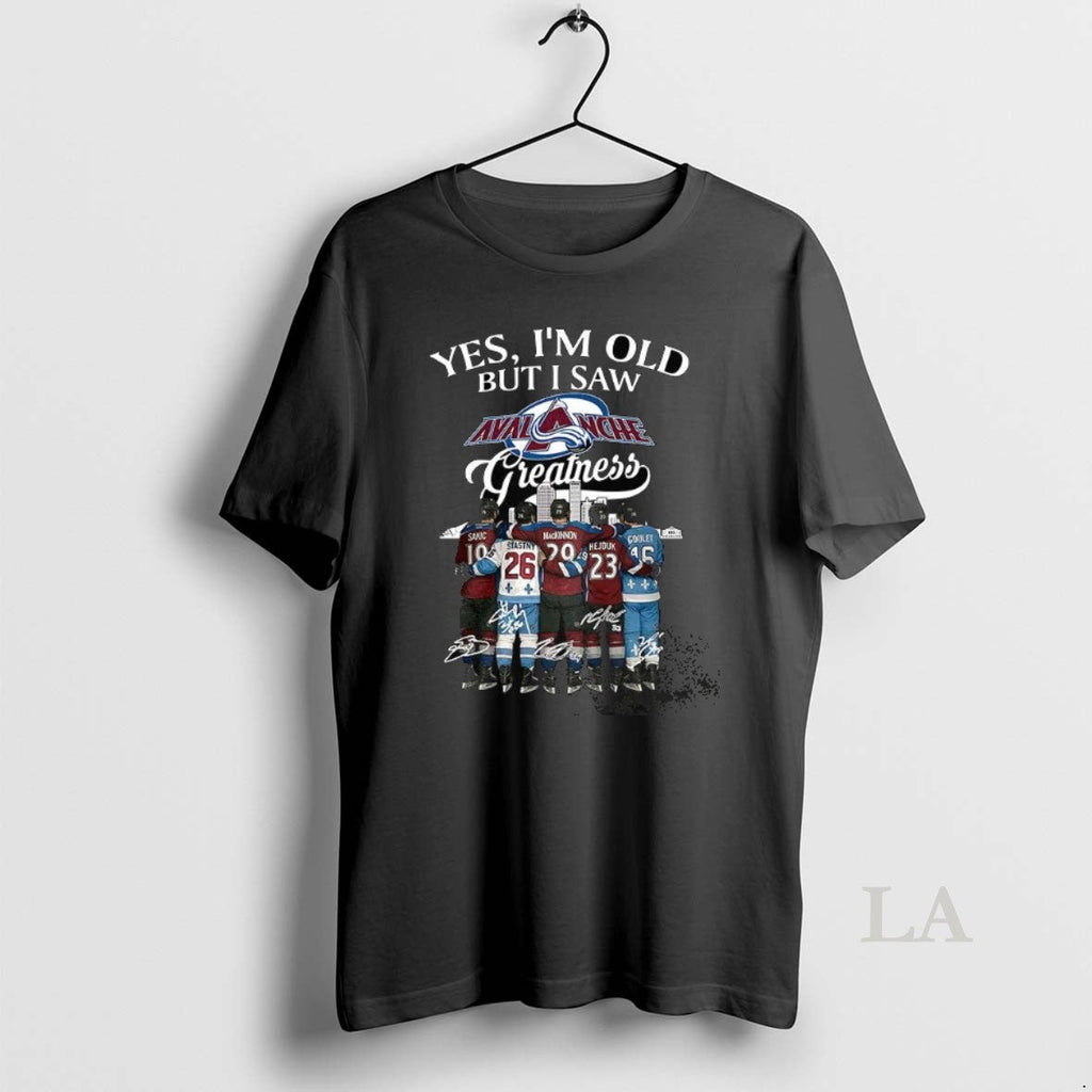 Original Colorado Avalanche Yes Im Old But I Saw - Adult & Kids T-Shirts, Sweatshirts & Hoodies apparel design preview 1