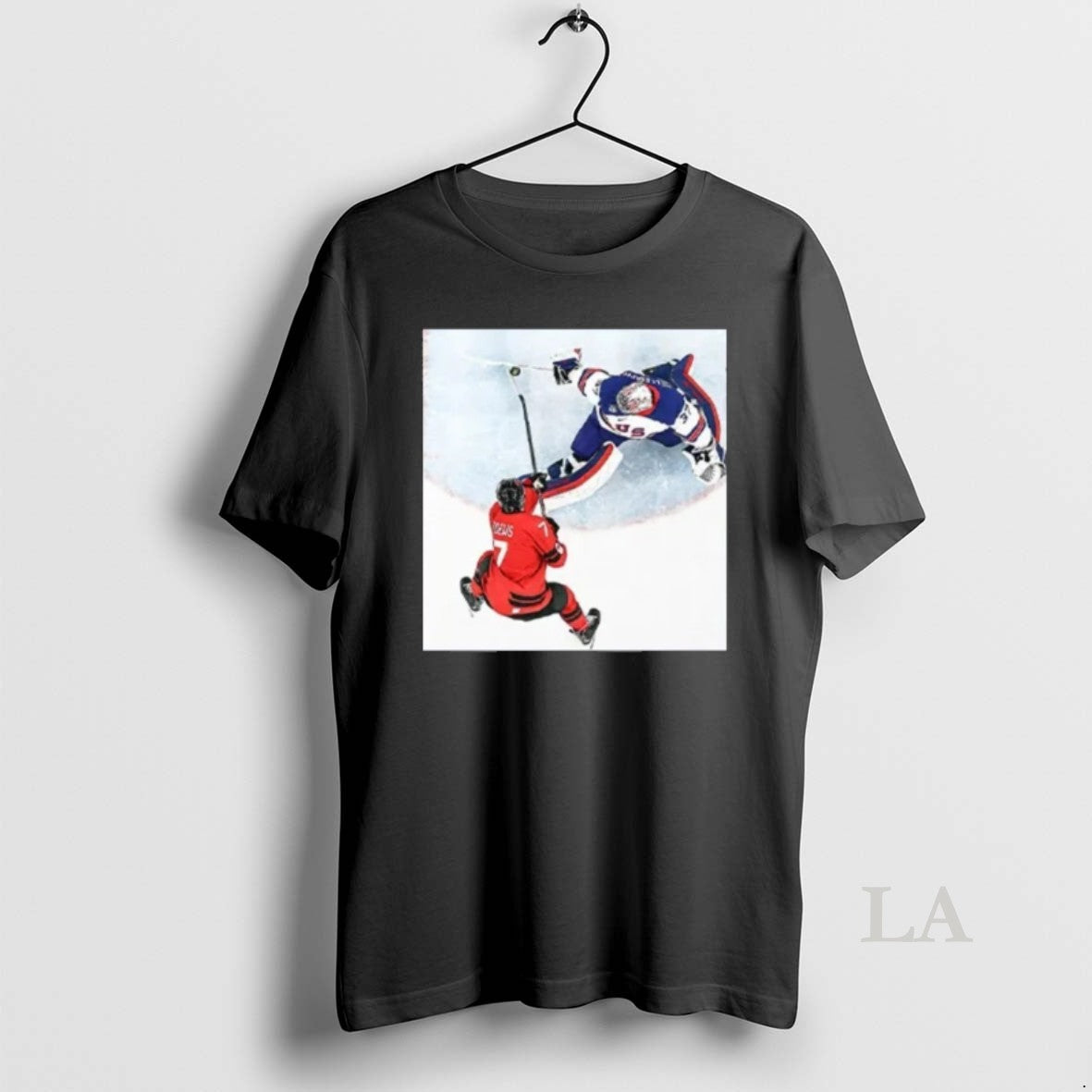 Original Connor Hellebuyck Goalie Save Usa Gold - Adult & Kids T-Shirts, Sweatshirts & Hoodies apparel design preview 1