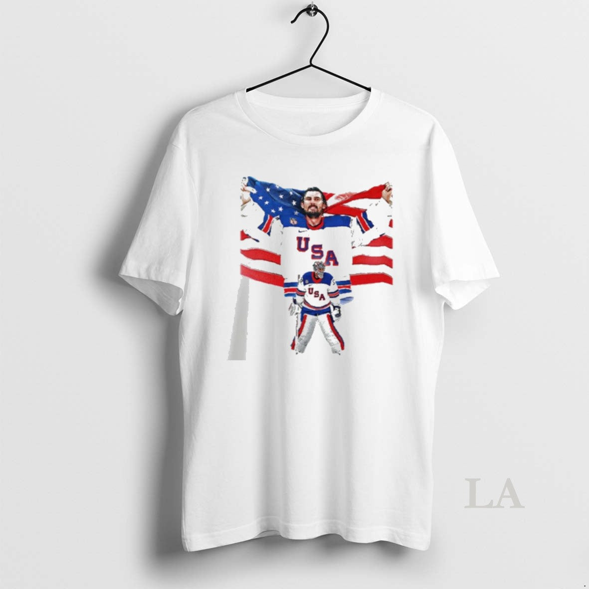 Original Connor Hellebuyck Usa Hockey Champions - Adult & Kids T-Shirts, Sweatshirts & Hoodies apparel design preview 1