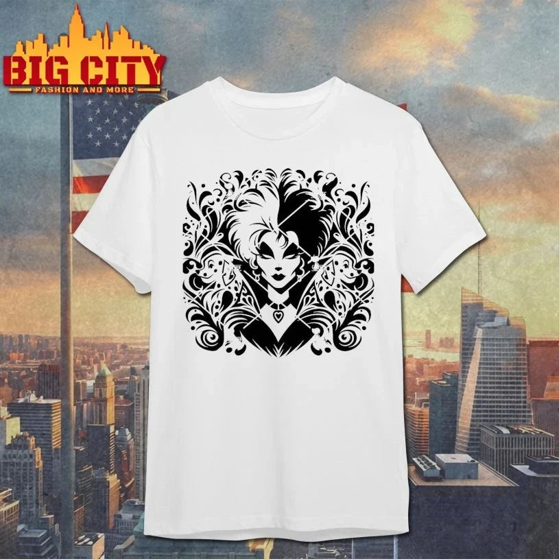 Original Cruella De Vil Villains Mandala Zentangle - Adult & Kids T-Shirts, Sweatshirts & Hoodies apparel design preview 1