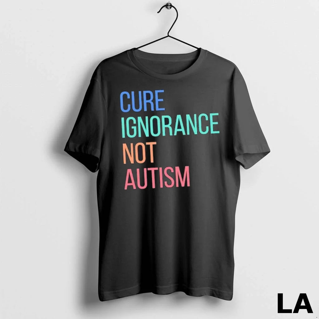 Original Cure Ignorance Not Autism - Adult & Kids T-Shirts, Sweatshirts & Hoodies apparel design preview 1