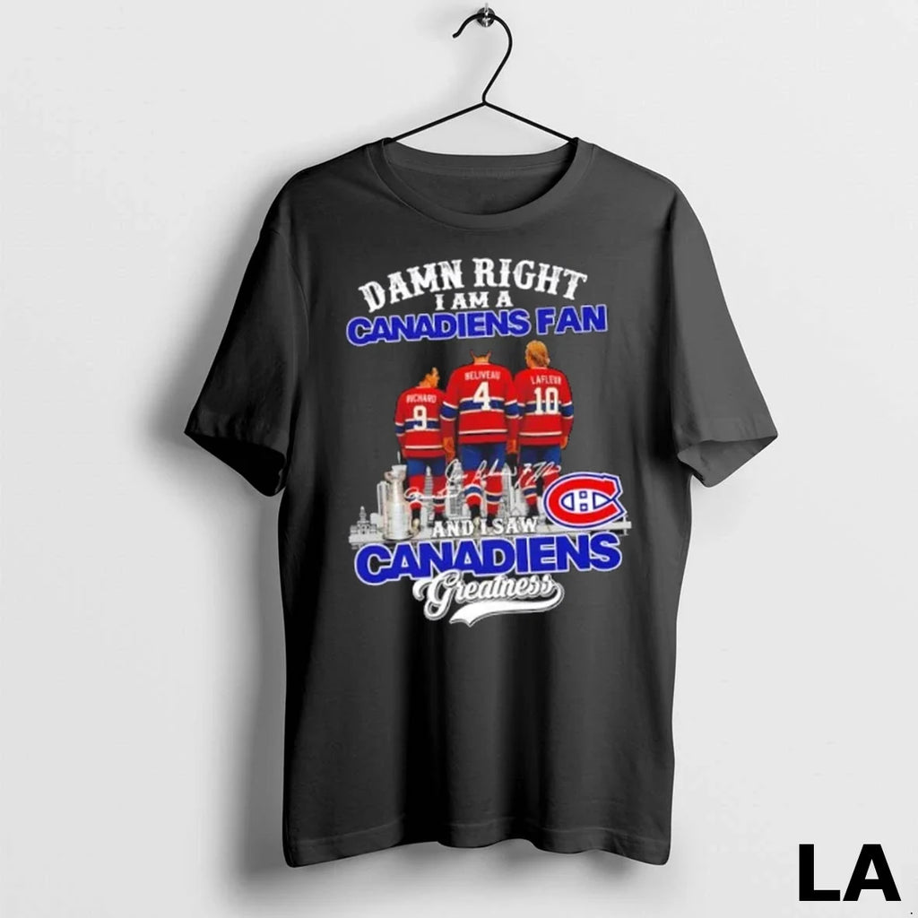 Original Damn Right I Am A Canadiens Fan And Saw - Adult & Kids T-Shirts, Sweatshirts & Hoodies apparel design preview 1