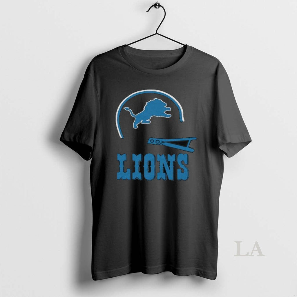 Original Detroit Lions Big Helmet Long Sleve - Adult & Kids T-Shirts, Sweatshirts & Hoodies apparel design preview 1
