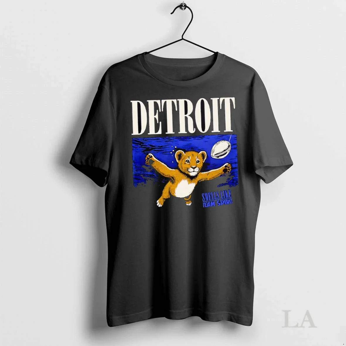 Original Detroit Lions Smells Like Team Spirit - Adult & Kids T-Shirts, Sweatshirts & Hoodies apparel design preview 1