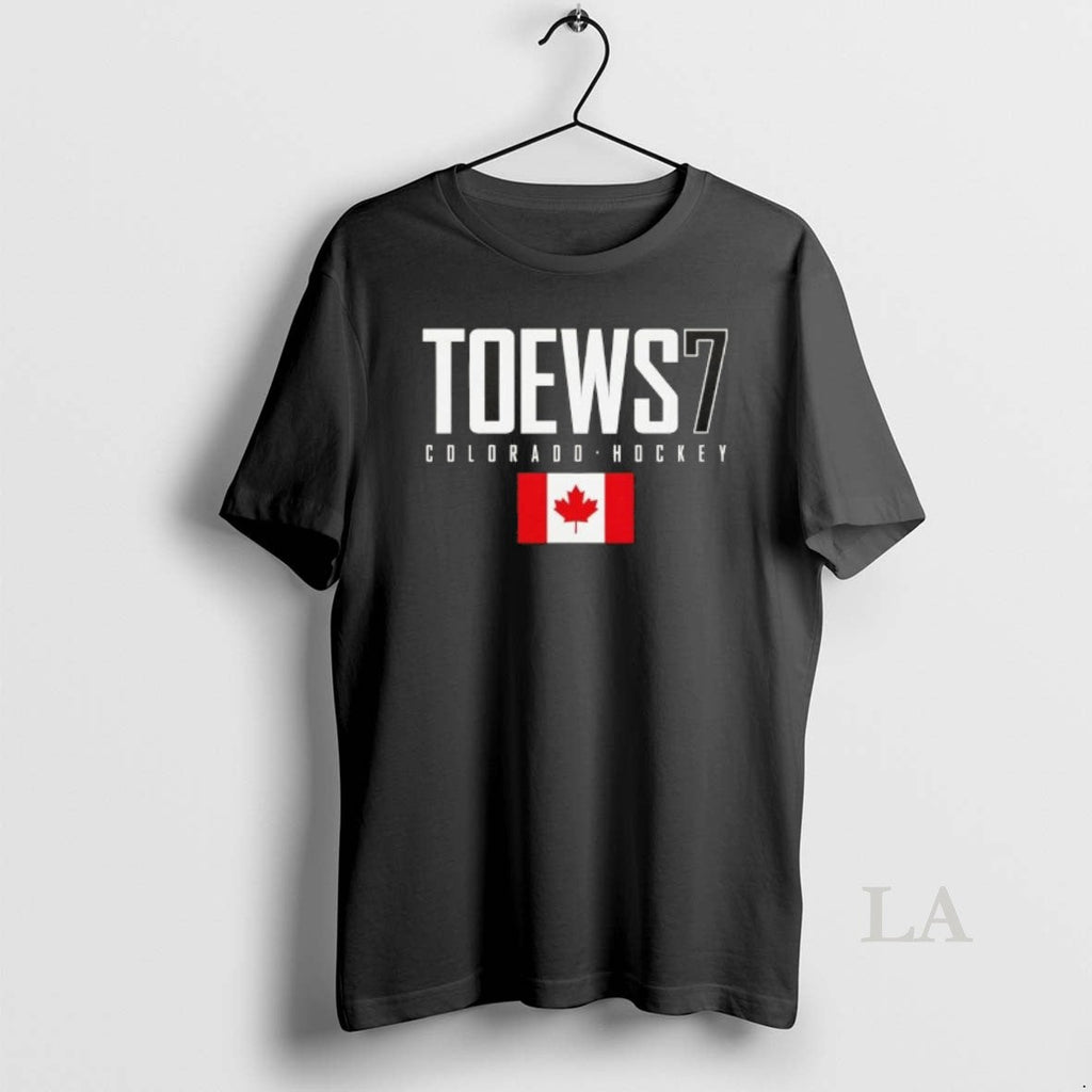 Original Devon Toews 7 Colorado Avalanche Canada Flag - Adult & Kids T-Shirts, Sweatshirts & Hoodies apparel design preview 1