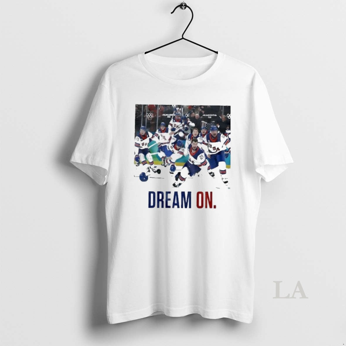 Original Dream On Usa Hockey Champs - Adult & Kids T-Shirts, Sweatshirts & Hoodies apparel design preview 1