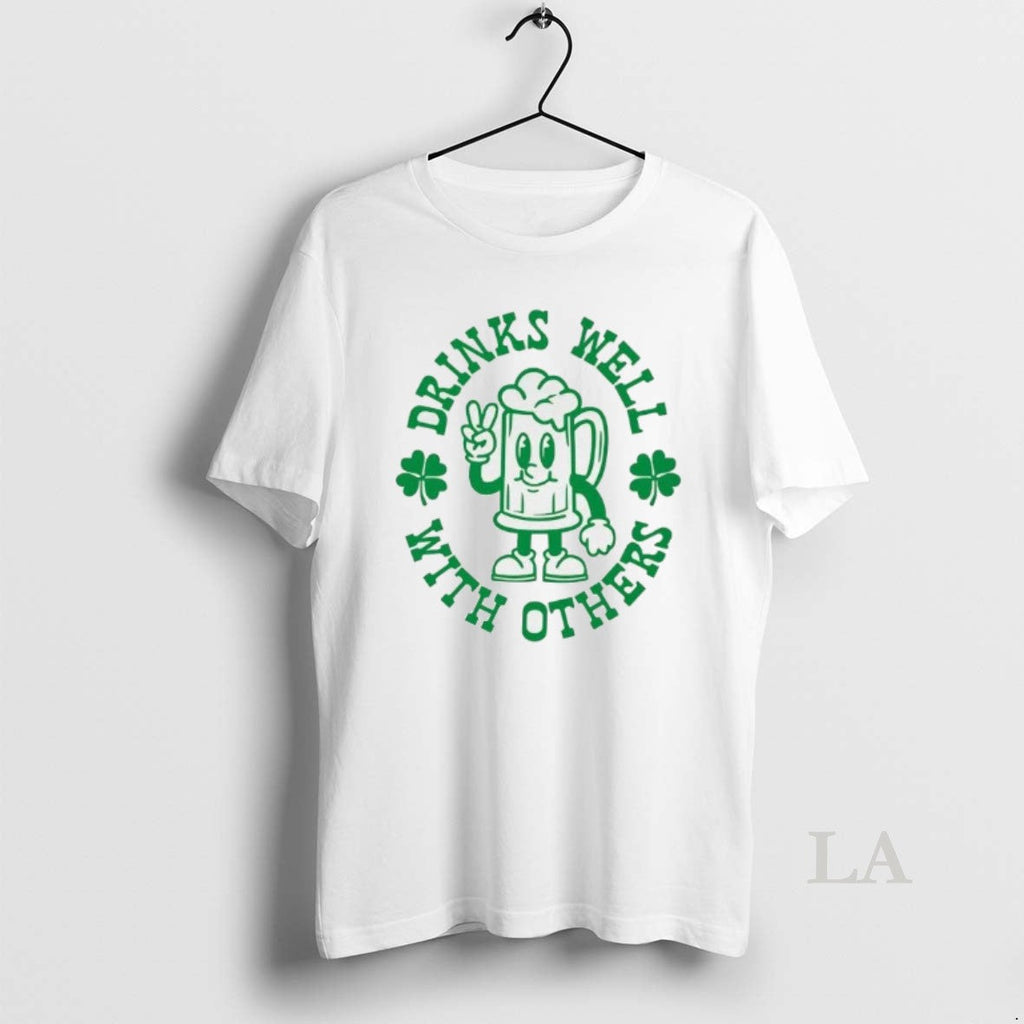 Original Drinks Well With Others Shamrock Beer St - Adult & Kids T-Shirts, Sweatshirts & Hoodies apparel design preview 1