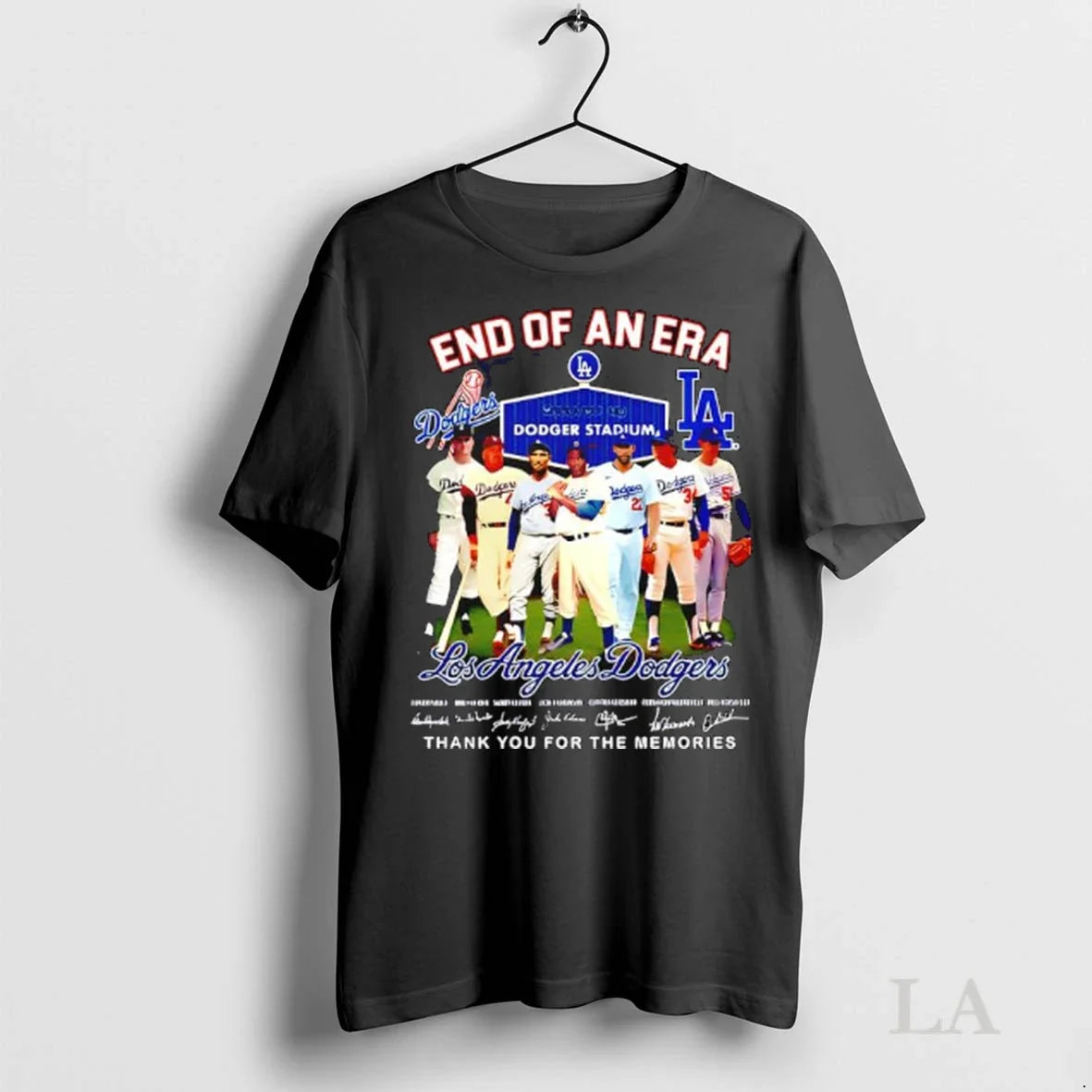 Original End Of An Era Los Angeles Dodgers At Dodger - Adult & Kids T-Shirts, Sweatshirts & Hoodies apparel design preview 1