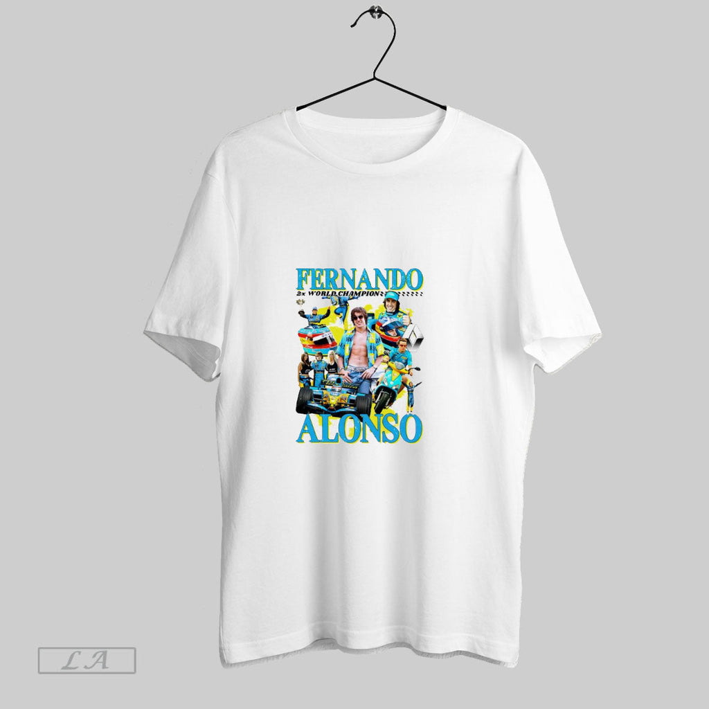 Original Fernando Alonso 2x World Champion - Adult & Kids T-Shirts, Sweatshirts & Hoodies apparel design preview 1