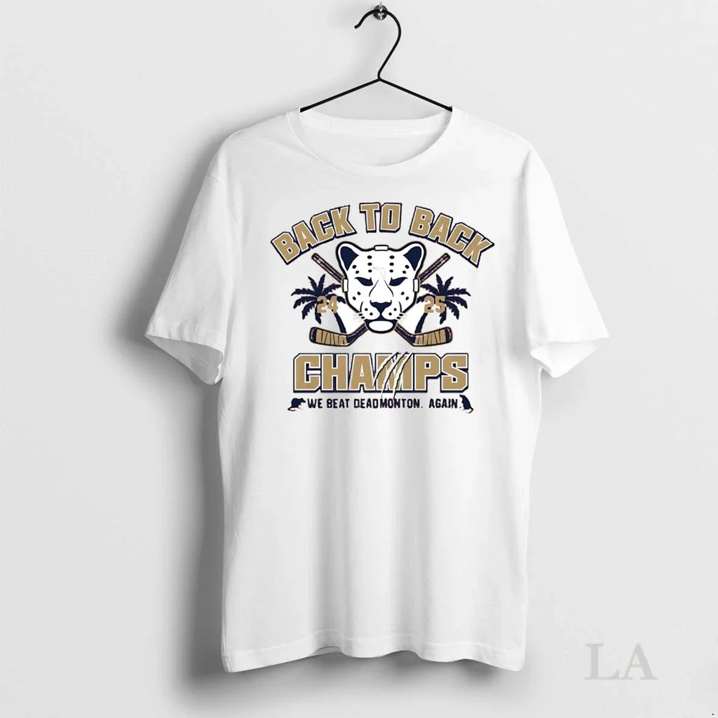 Original Florida Panthers Back To Champions 2025 We - Adult & Kids T-Shirts, Sweatshirts & Hoodies apparel design preview 1