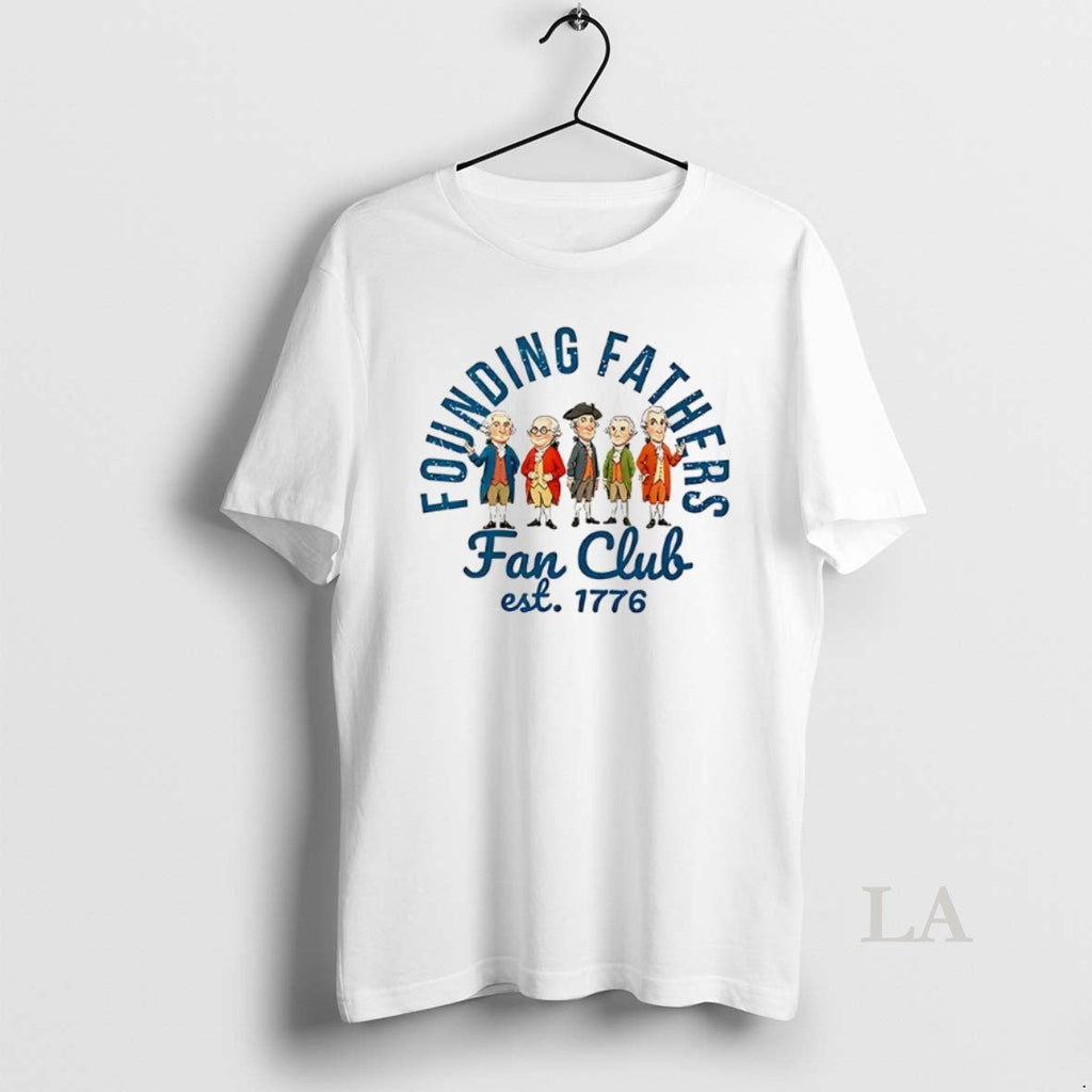 Original Founding Fathers Fan Club Est 1776 Cartoon - Adult & Kids T-Shirts, Sweatshirts & Hoodies apparel design preview 1