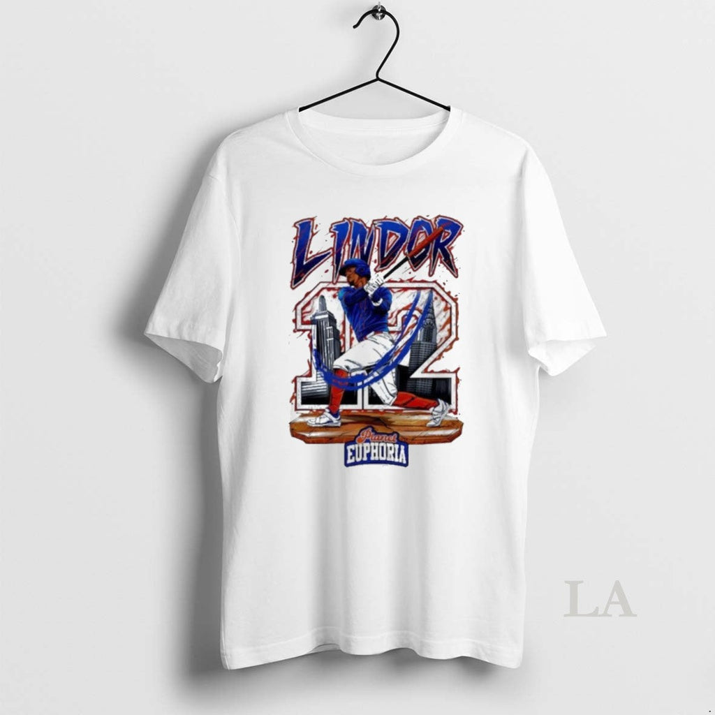 Original Francisco Lindor New York Mets Hand Drawn - Adult & Kids T-Shirts, Sweatshirts & Hoodies apparel design preview 1