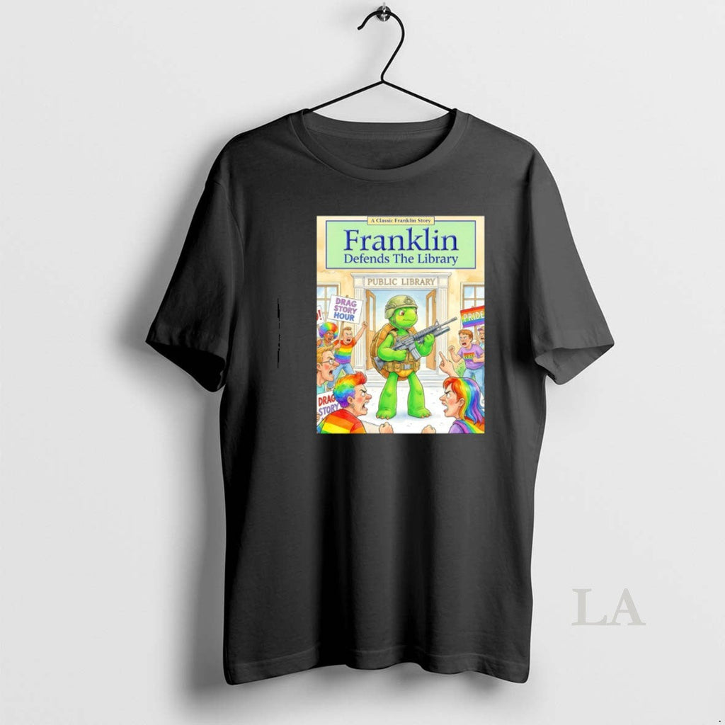 Original Franklin Defends Library - Adult & Kids T-Shirts, Sweatshirts & Hoodies apparel design preview 1