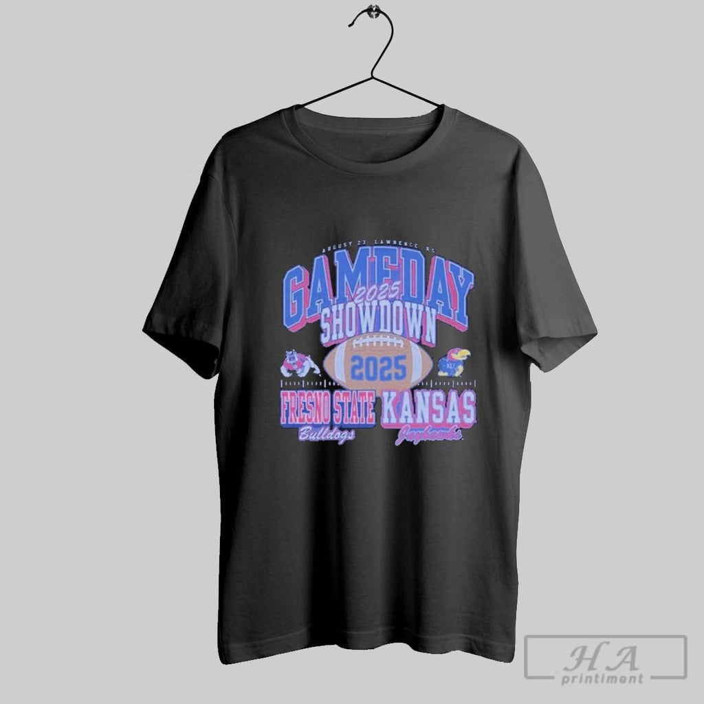 Original Fresno State Bulldogs Vs Kansas Jayhawks - Adult & Kids T-Shirts, Sweatshirts & Hoodies apparel design preview 1