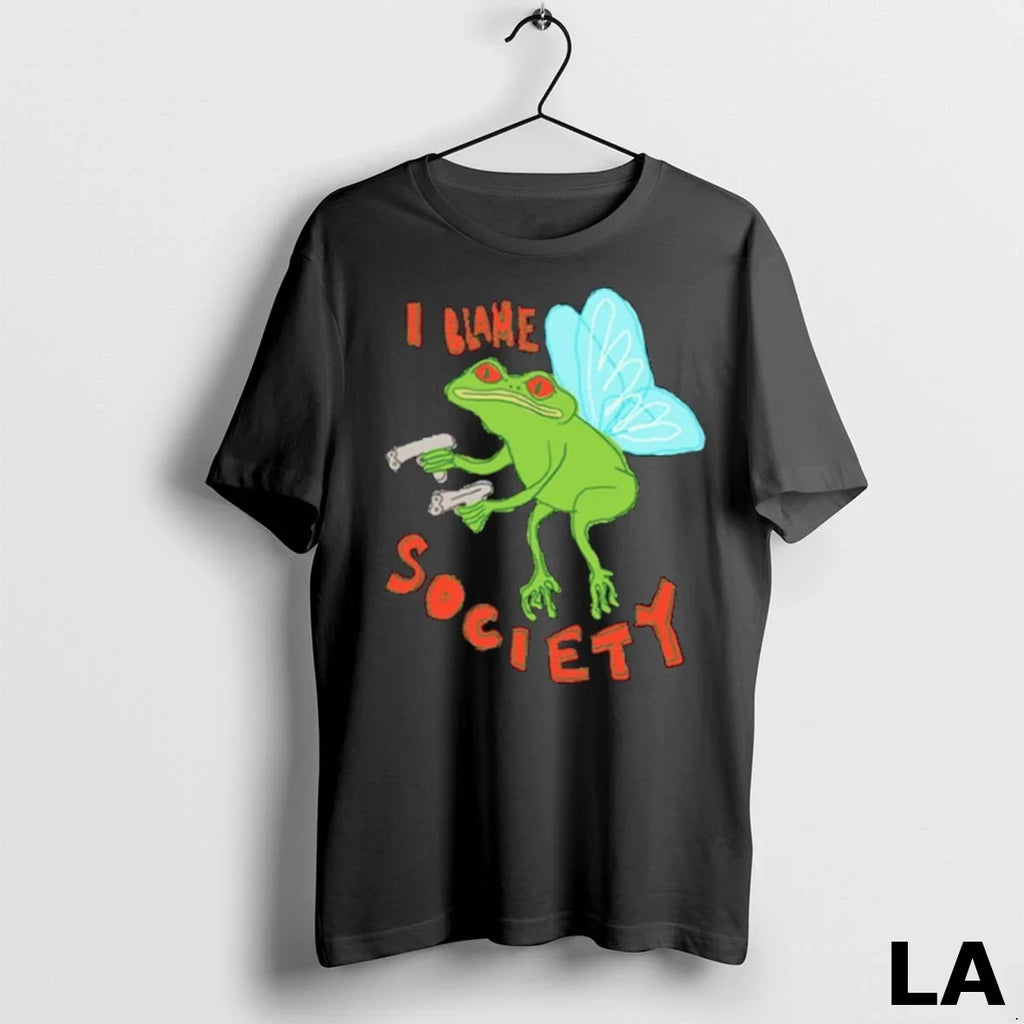 Original Frog I Blame Society - Adult & Kids T-Shirts, Sweatshirts & Hoodies apparel design preview 1
