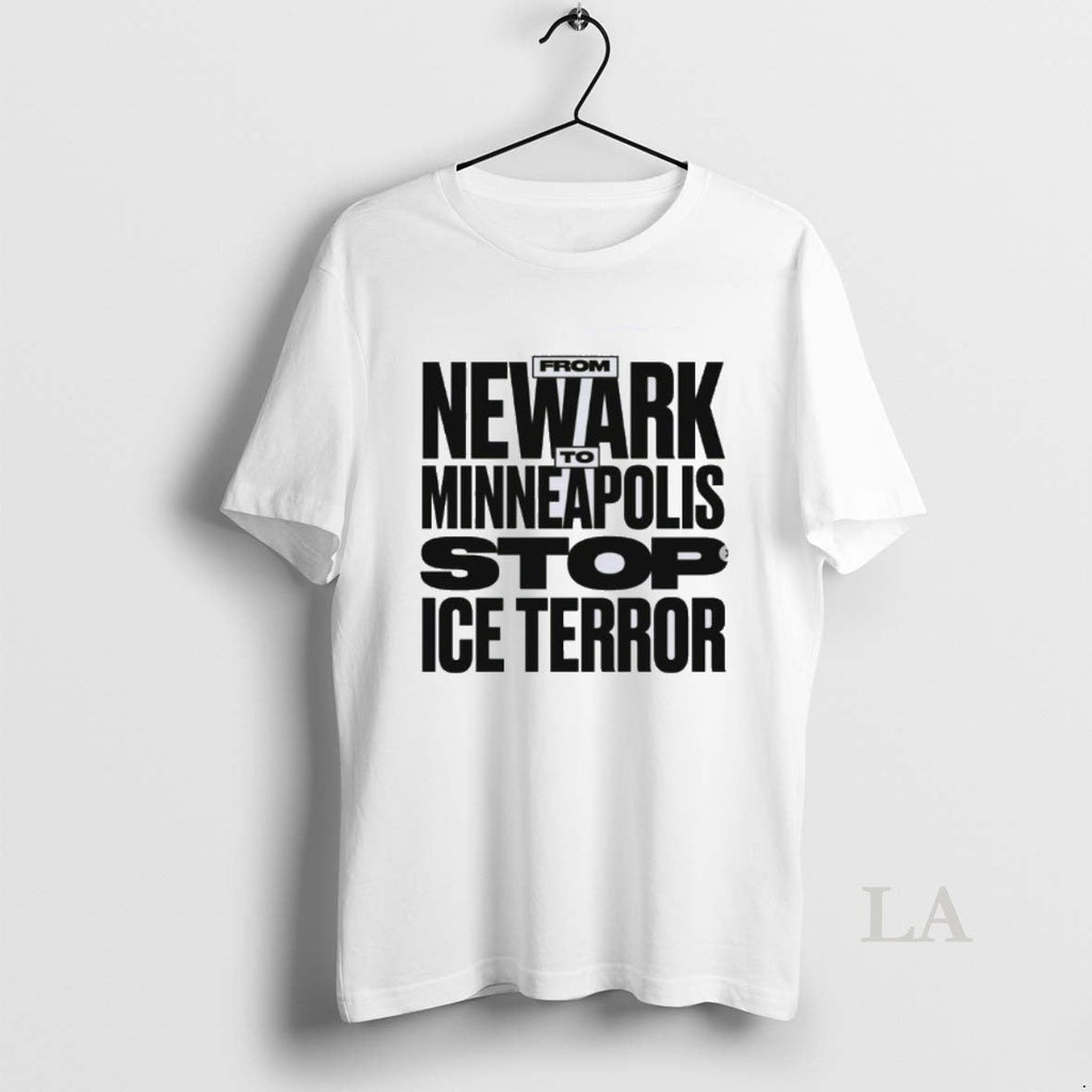 Original Newark Minneapolis Stop Ice Terror - Adult & Kids T-Shirts, Sweatshirts & Hoodies apparel design preview 1
