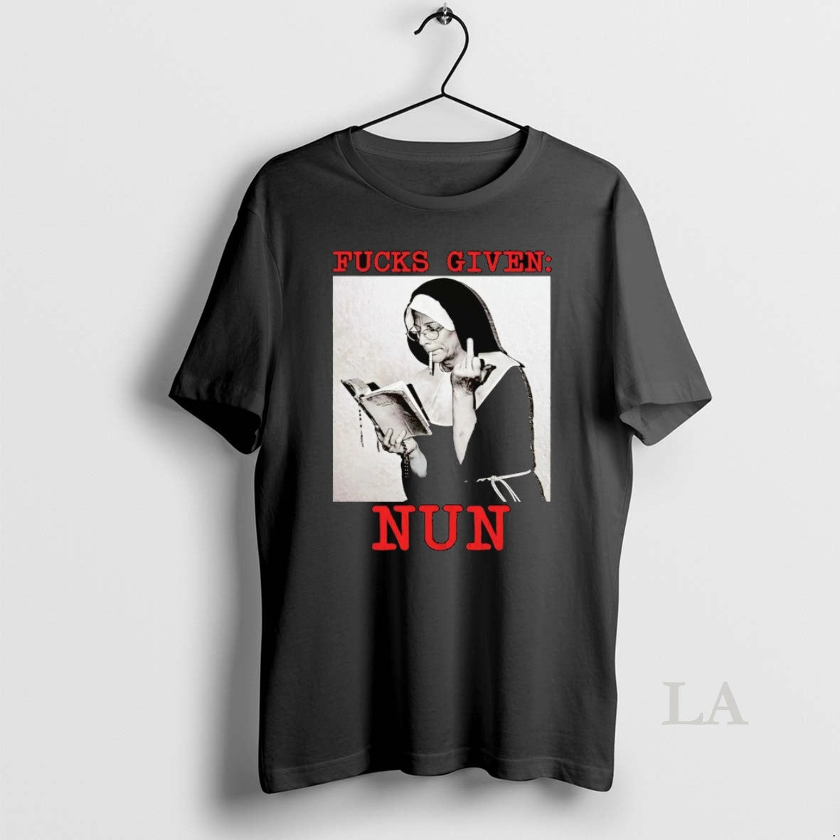 Original Fucks Given Nun Middle Finger - Adult & Kids T-Shirts, Sweatshirts & Hoodies apparel design preview 1