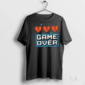 Original Game Over Pixel Hearts Retro Arcade Gamer - Adult & Kids T-Shirts, Sweatshirts & Hoodies apparel design preview 1
