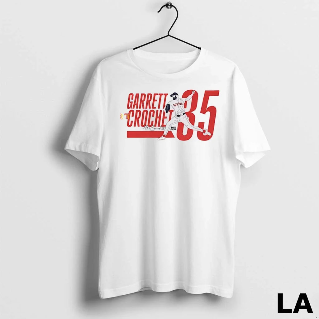 Original Garrett Crochet 35 Boston Signature - Adult & Kids T-Shirts, Sweatshirts & Hoodies apparel design preview 1