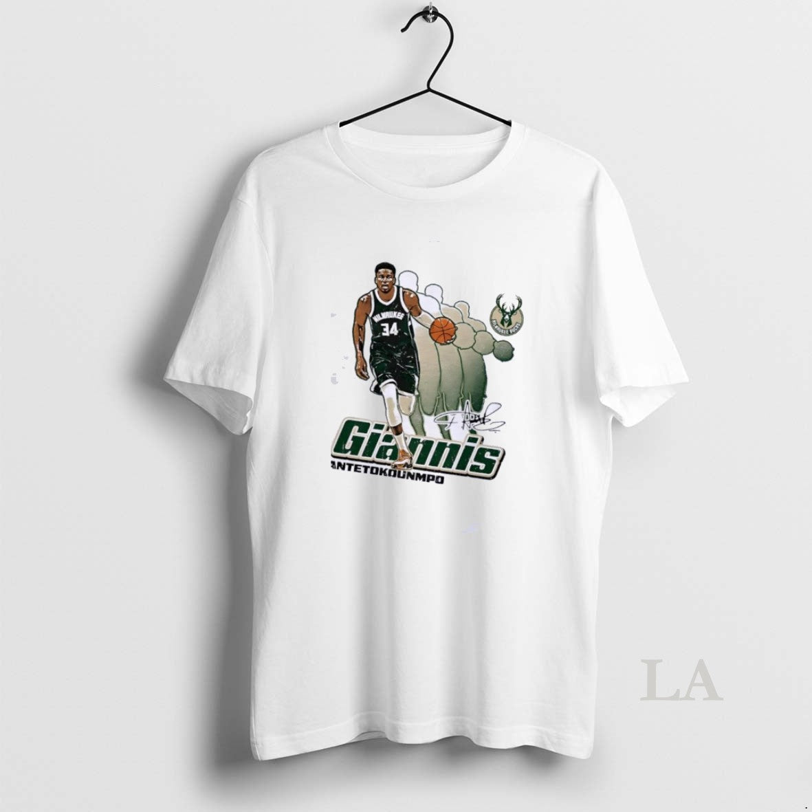 Original Giannis Antetokounmpo 34 Milwaukee Bucks - Adult & Kids T-Shirts, Sweatshirts & Hoodies apparel design preview 1