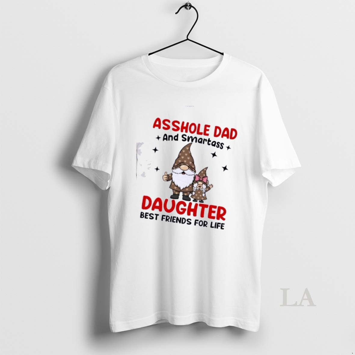 Original Gnomes Asshole Dad And Smartass Daughter - Adult & Kids T-Shirts, Sweatshirts & Hoodies apparel design preview 1