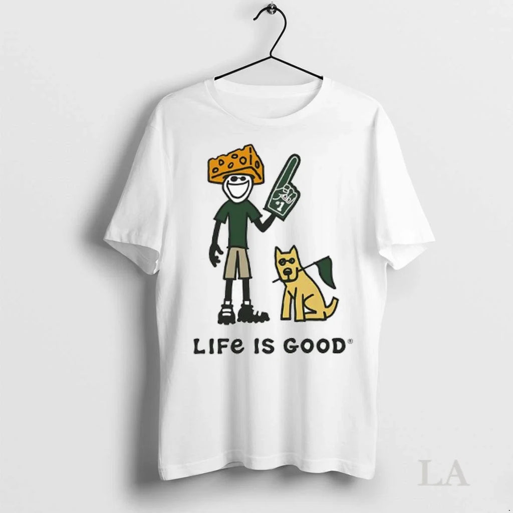 Original Green Bay Packers Lambeau Field Life Is Good - Adult & Kids T-Shirts, Sweatshirts & Hoodies apparel design preview 1