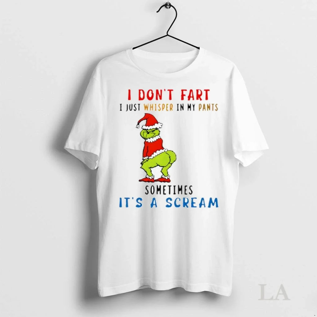 Original Grinch Christmas I Dont Fart Just Whisper In - Adult & Kids T-Shirts, Sweatshirts & Hoodies apparel design preview 1