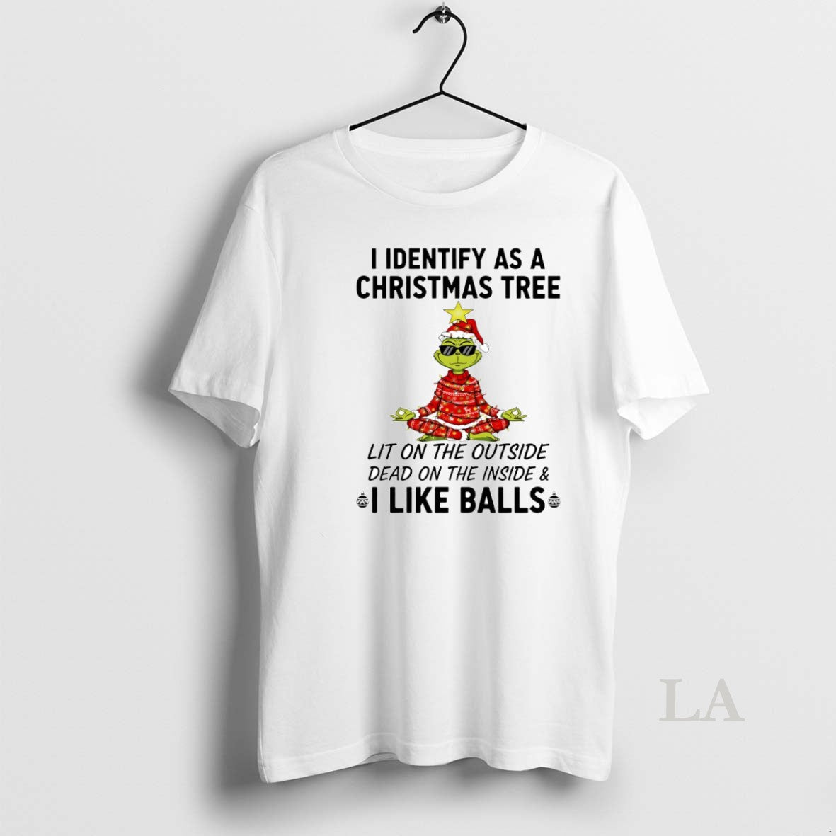 Original Grinch I Identify As Tree Lit Outside Dead - Adult & Kids T-Shirts, Sweatshirts & Hoodies apparel design preview 1