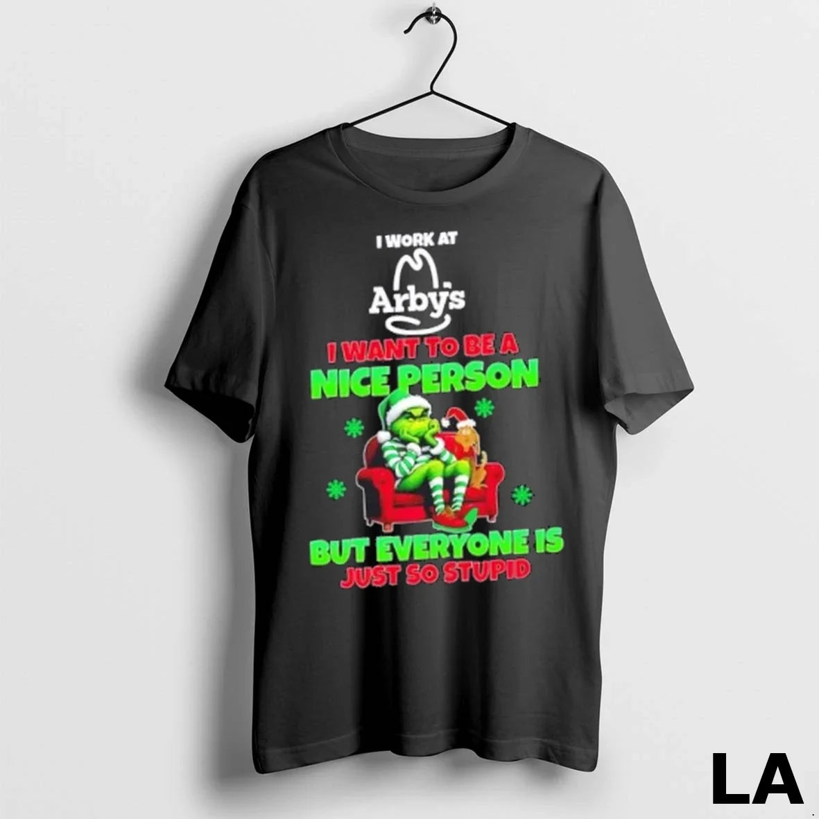 Original Grinch I Work At Arbys Want To Be A Nice - Adult & Kids T-Shirts, Sweatshirts & Hoodies apparel design preview 1
