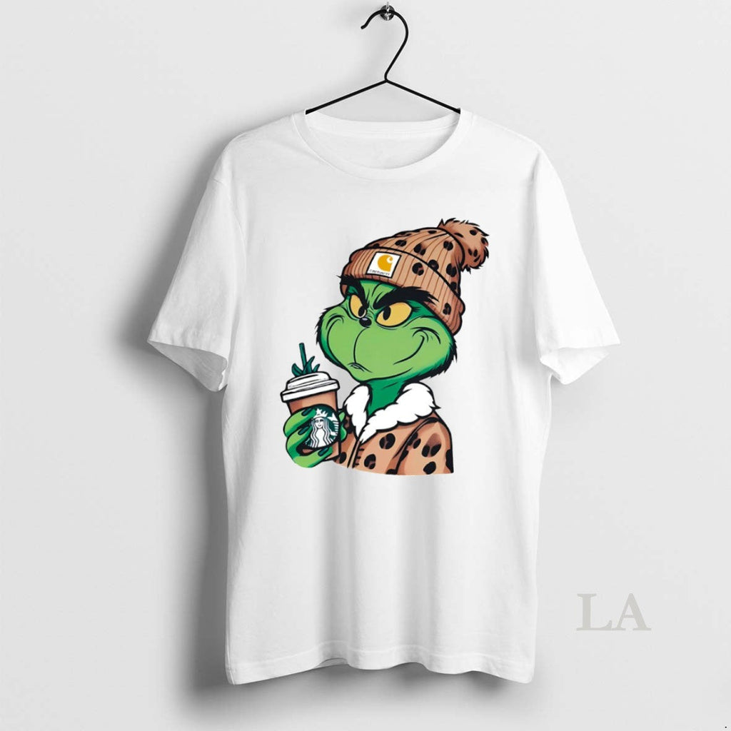 Original Grinch Drinking Starbucks Circle - Adult & Kids T-Shirts, Sweatshirts & Hoodies apparel design preview 1