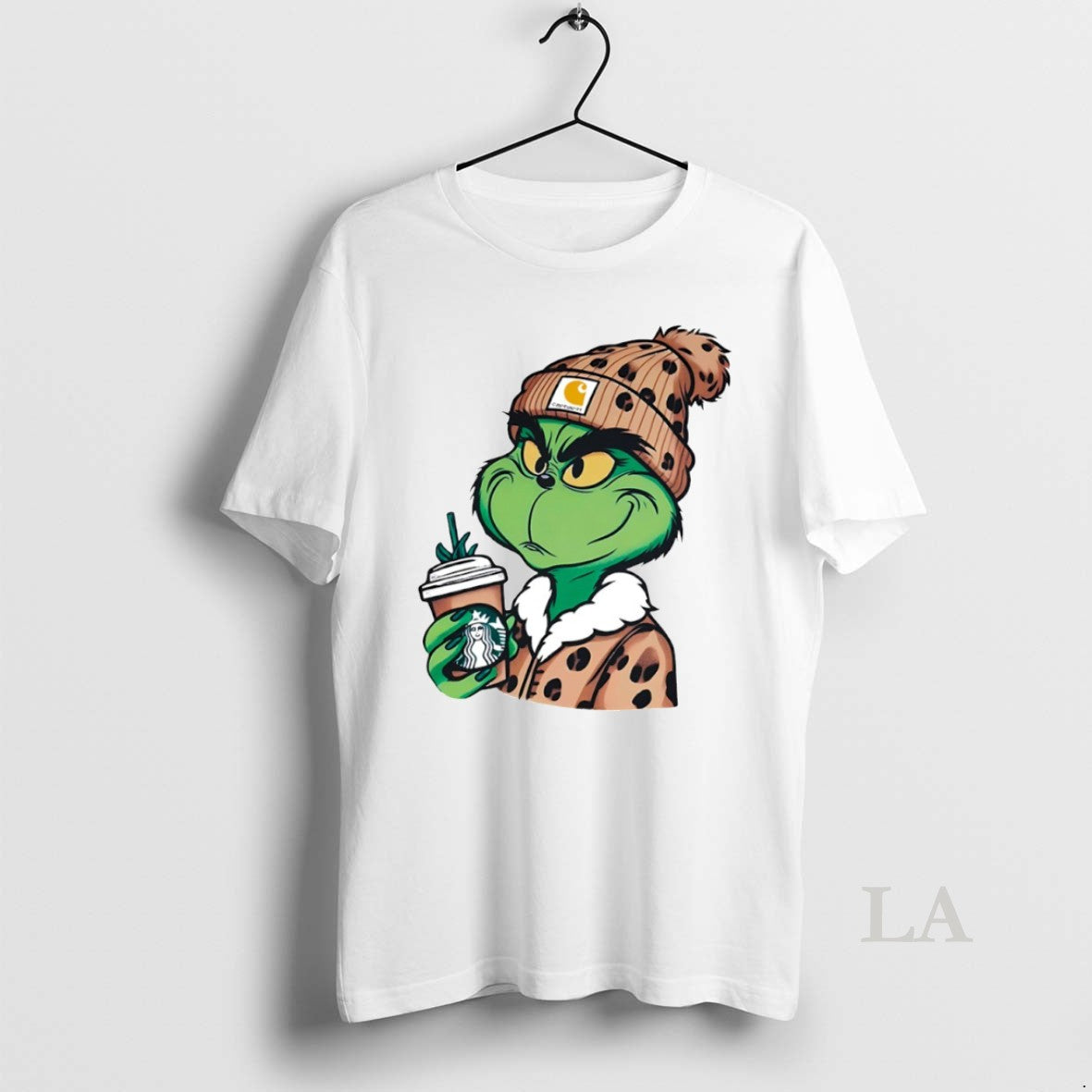 Original Grinch Drinking Starbucks Circle - Adult & Kids T-Shirts, Sweatshirts & Hoodies apparel design preview 1